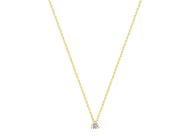 Collier diamant 0.10ct Or Jaune 750 42cm