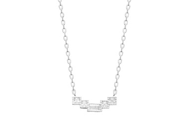 Collier argent 925 rhodié oxyde de zirconium