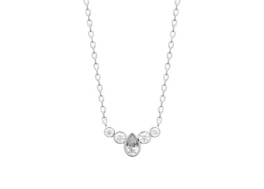 Collier argent 925 rhodié oxyde de zirconium