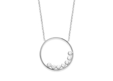 Collier argent 925 rhodié oxyde de zirconium