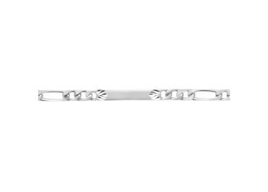 Bracelet identité argent 925 rhodié