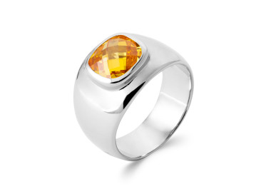 Bague argent 925 rhodié pierre(s) synthétique(s)