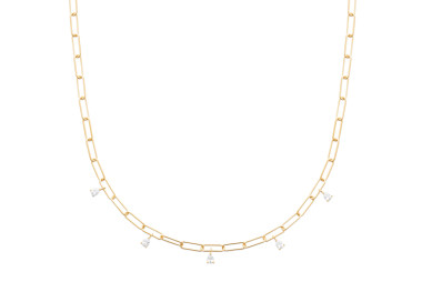 Collier plaqué Or 750 oxyde de zirconium