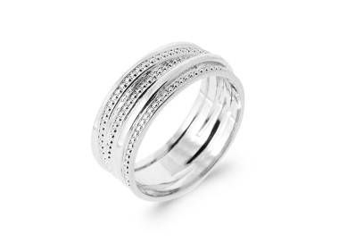 Bague argent 925 rhodié