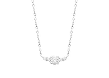 Collier argent 925 rhodié oxyde(s) de zirconium 