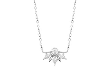 Collier argent 925 rhodié oxyde(s) de zirconium 