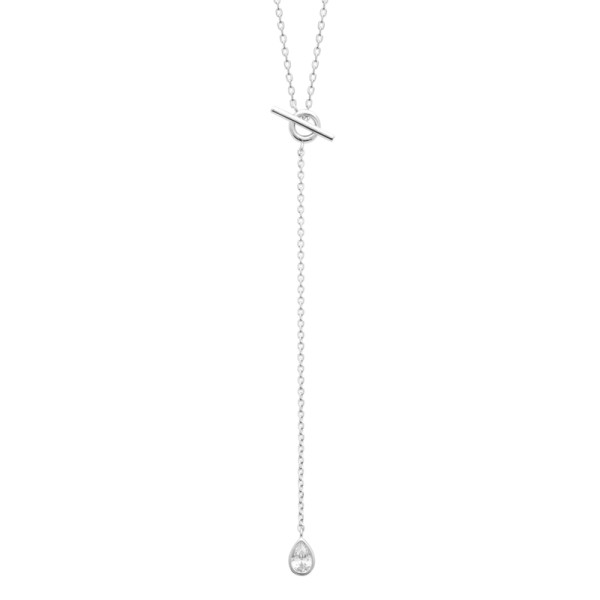 Collier argent 925 rhodié oxyde(s) de zirconium 