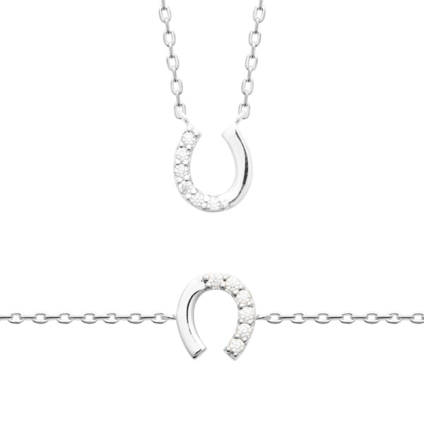 Collier argent 925 rhodié oxyde(s) de zirconium 