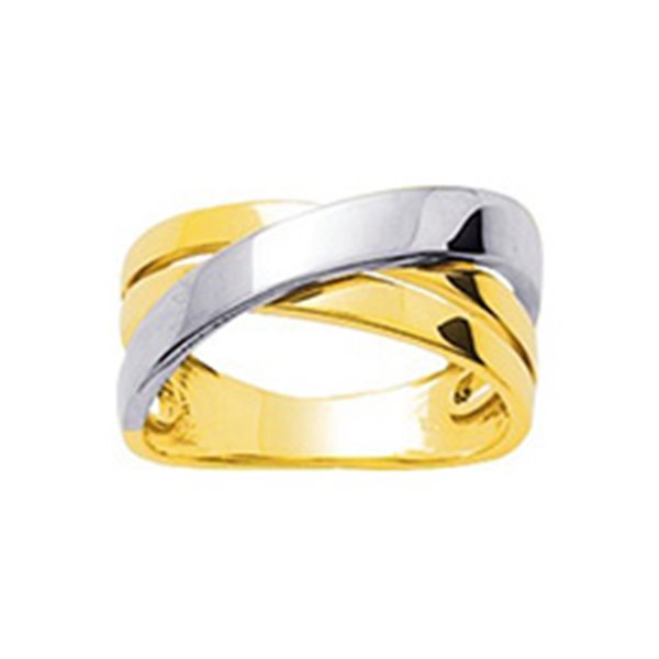 Bague fantaisie Or Jaune et blanc Or 750