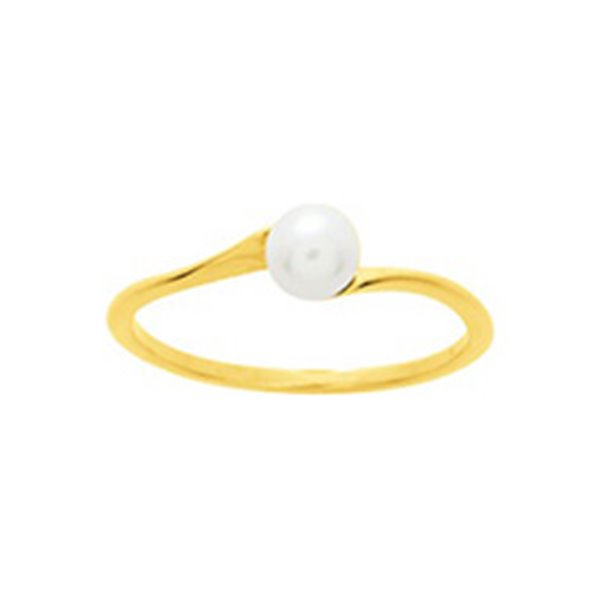 Bague perle de culture d'eau douce Or Jaune 750