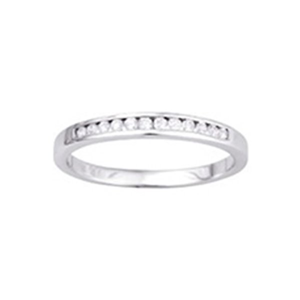 Bague oxyde(s) de zirconium Or Blanc 375