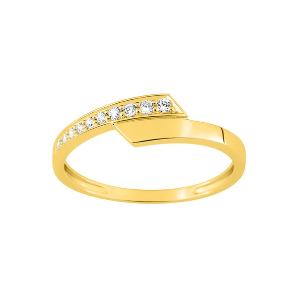 Bague oxyde(s) de zirconium Or Jaune 375