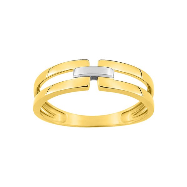 Bague Or Jaune 750 rhodiée