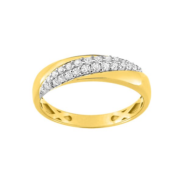 Bague oxyde(s) de zirconium Or Jaune 750 rhodiée