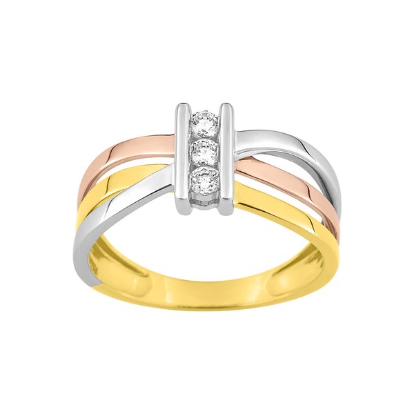 Bague oxyde(s) de zirconium Or Jaune 750