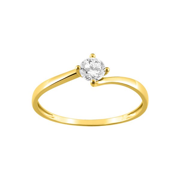 Bague oxyde(s) de zirconium Or Jaune 750