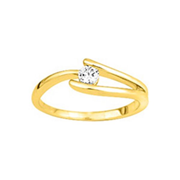 Bague oxyde(s) de zirconium Or 750