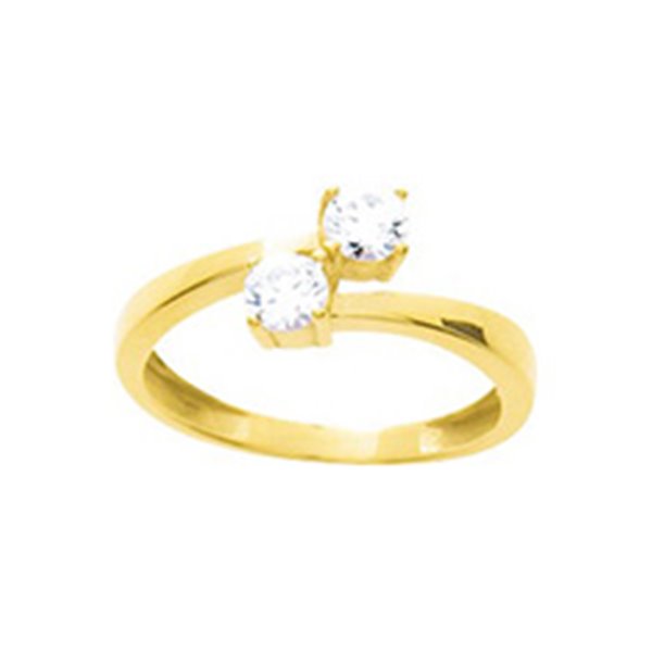 Bague oxyde(s) de zirconium Or Jaune 750