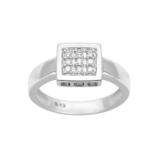 Bague diamant 0.13ct Or Blanc 750