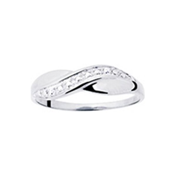 Bague diamant 0.01ct Or Blanc 750