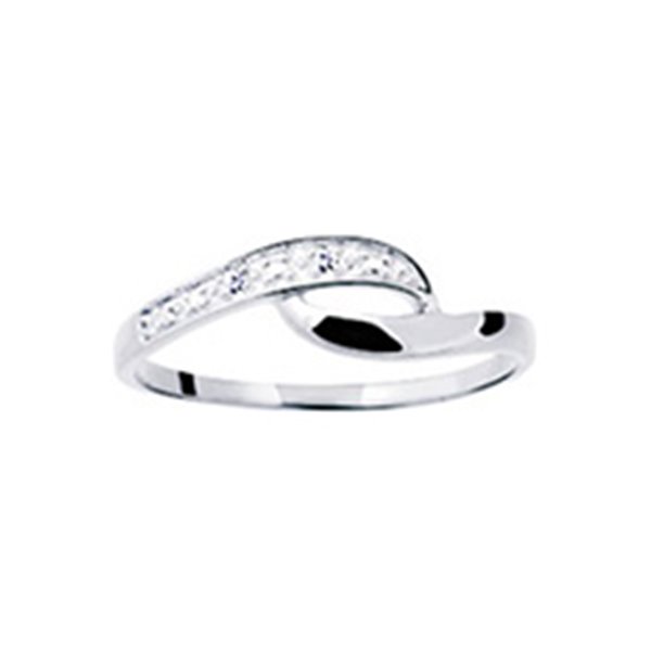 Bague diamant 0.01ct Or Blanc 750