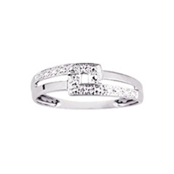 Bague diamant 0.01ct Or Blanc 750