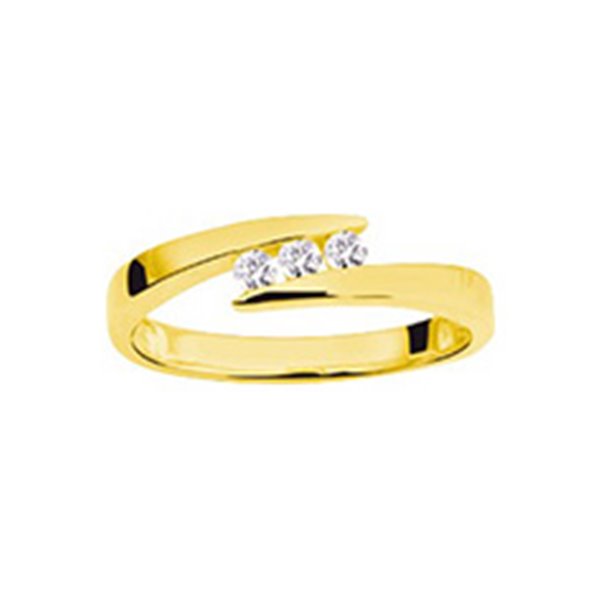 Bague diamant 0.12ct Or Jaune 750