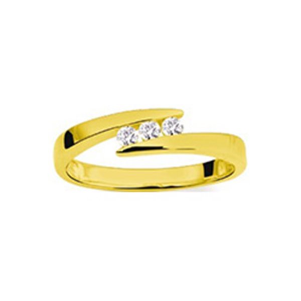 Bague diamant 0.12ct Or Jaune 750