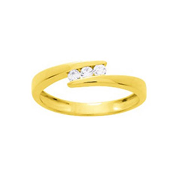 Bague oxyde(s) de zirconium Or Jaune 750