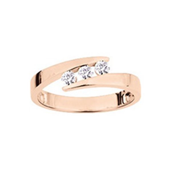 Bague diamant 0.24ct Or Rose 750