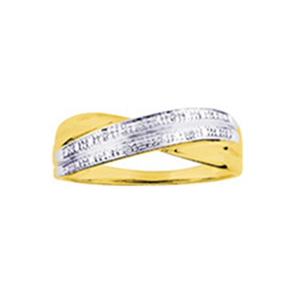 Bague diamant 0.03ct Or Jaune et blanc Or 750