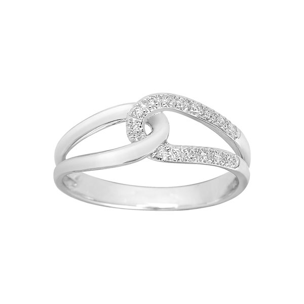 Bague diamant 0.06ct Or Blanc 750