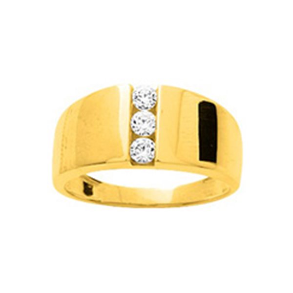 Bague oxyde(s) de zirconium Or 750