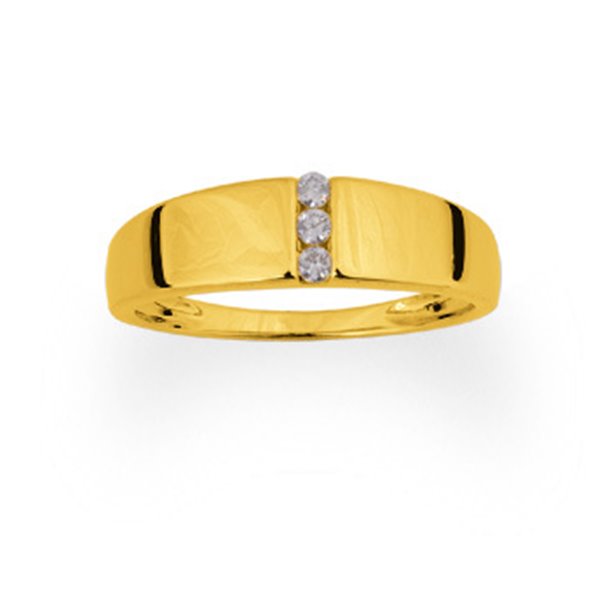 Bague diamant 0.06ct Or Jaune 750