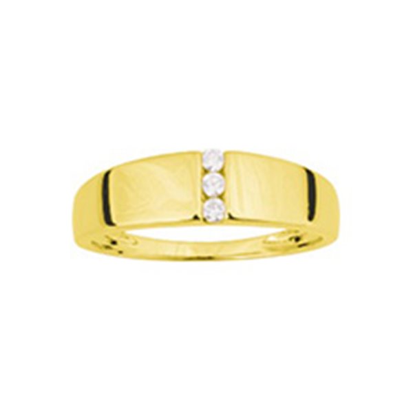 Bague oxyde(s) de zirconium Or Jaune 750