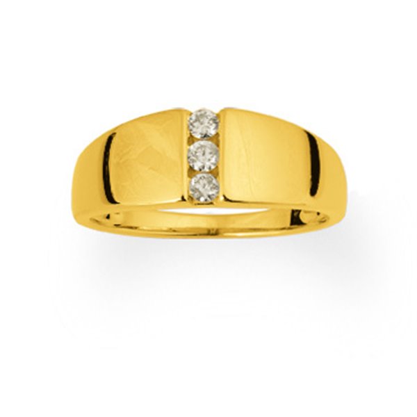 Bague diamant 0.12ct Or Jaune 750