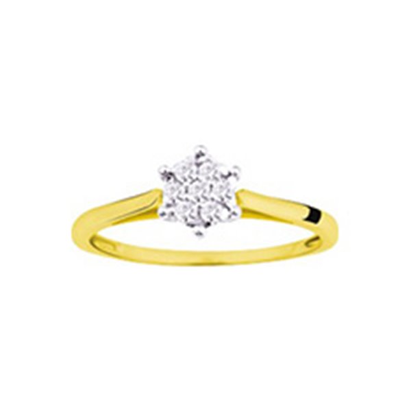 Bague diamant 0.14ct Or Jaune 750