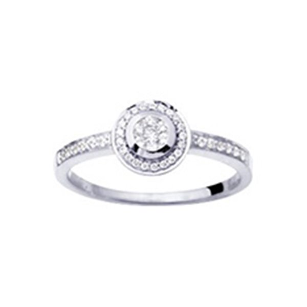 Bague diamant 0.15ct Or Blanc 750