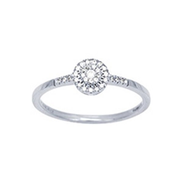 Bague diamant 0.10ct Or Blanc 750