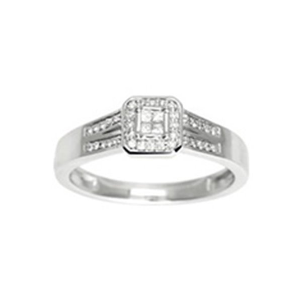 Bague diamant 0.15ct Or Blanc 750