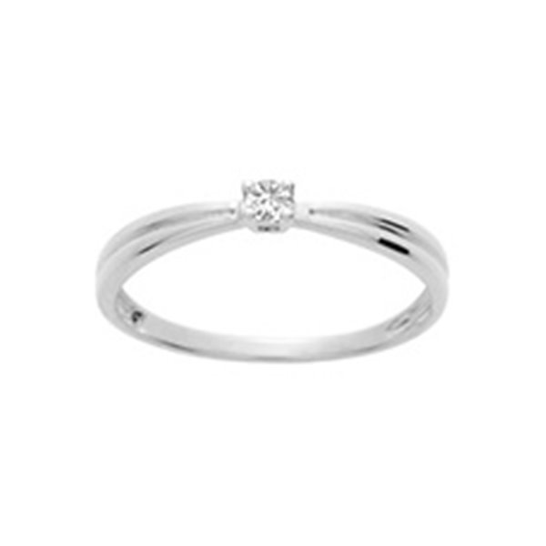 Bague diamant 0.05ct Or Blanc 750