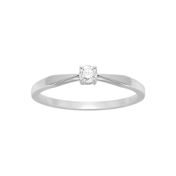 Bague diamant 0.10ct Or Blanc 750