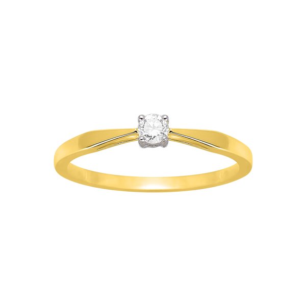 Bague diamant 0.10ct Or Jaune 750