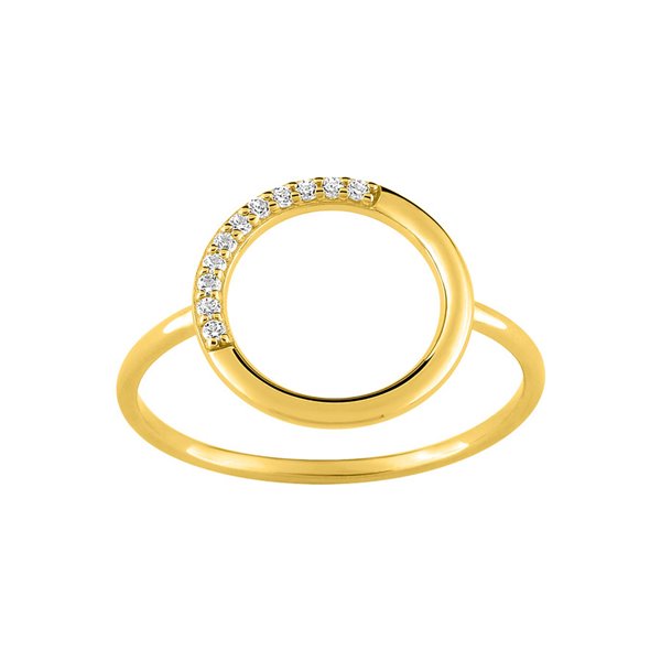 Bague oxyde(s) de zirconium Or Jaune 750