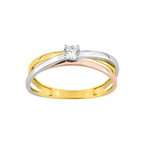 Bague oxyde(s) de zirconium Or Jaune et blanc Or 750