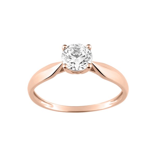 Bague oxyde(s) de zirconium Or Rose 750