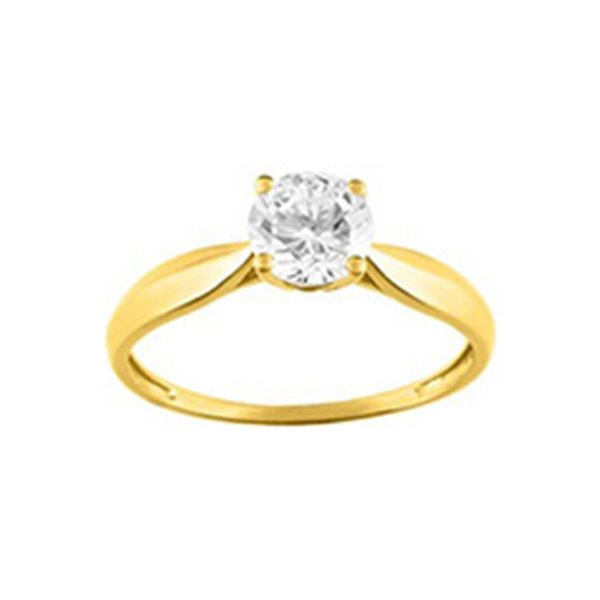 Bague oxyde(s) de zirconium Or Jaune 750