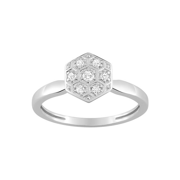 Bague diamant 0.11ct Or Blanc 750