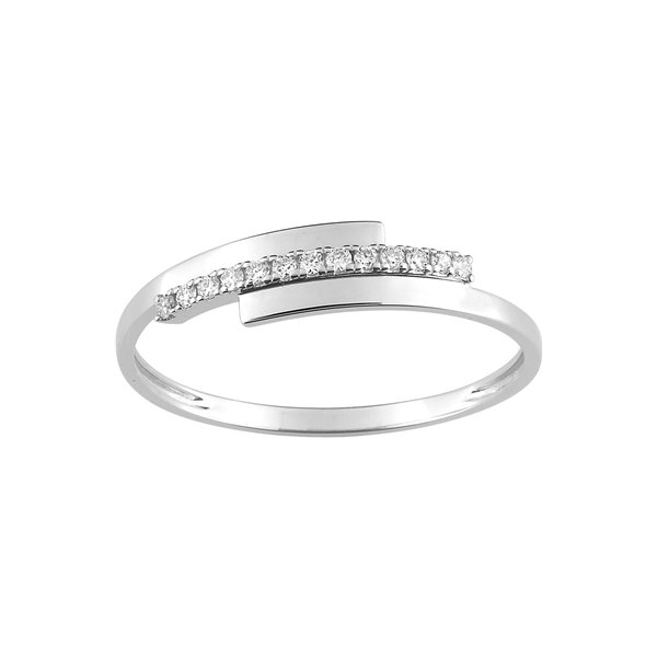 Bague diamant 0.07ct Or Blanc 750