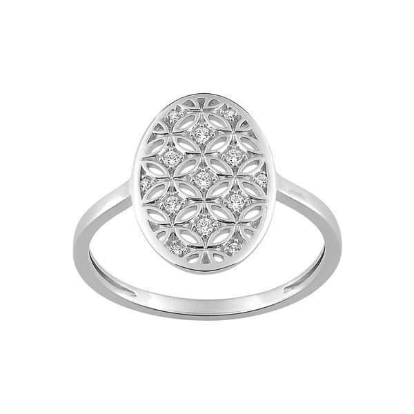 Bague diamant 0.08ct Or Blanc 750